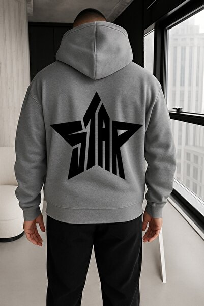 OSCAR WILDE Hooded Sweatshirt Oversize Printed 3 Thread Raised 100% Cotton