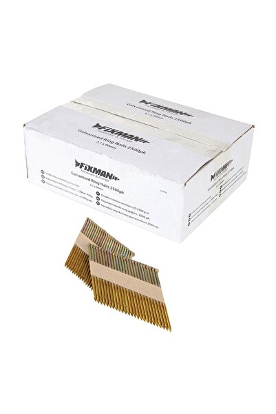 Fixman Set of 2500 galvanized nails for pneumatic gun, 3.1 x 90mm,