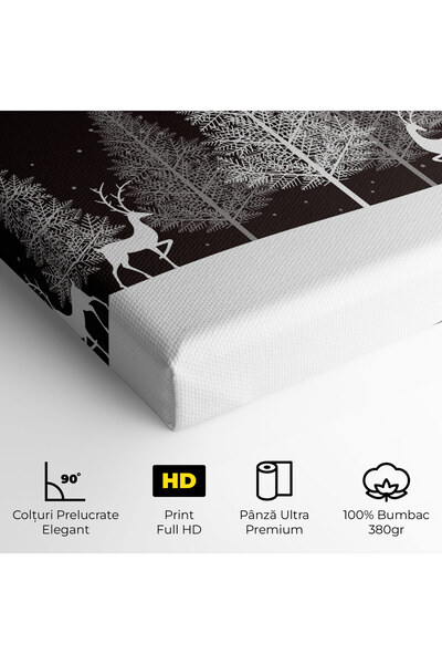 Arthub Canvas Painting, Bedroom And Living Room, Landscapes, Brown Sky Winter