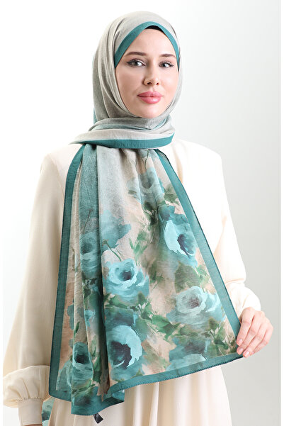 sefamerve Σάλι από φυσικές ίνες Karaca 82009-06 Μπλε βενζίνης