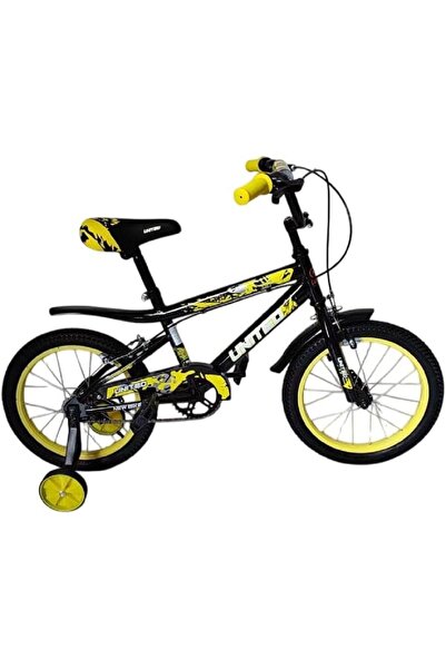 United Cobra 14-inch bicycle with stand, black and yellow