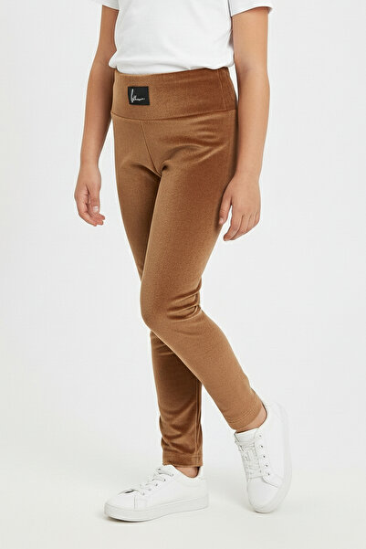 kinderos Armalı Girls' Velvet Tights - 26K 02443