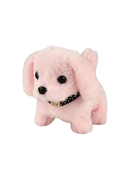 OEM Cățeluș de pluș interactiv cu lesă - Latră și dă din coadă