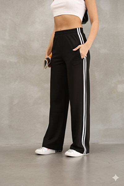 kemmy Two striped palazzo wide leg tracksuit bottoms