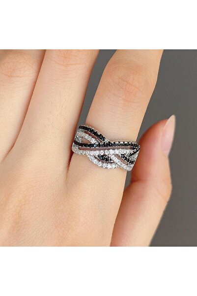 Pursehuit Inel argintiu, cu pietre de zirconiu, Alda C17 - 6 (circumferință: ...