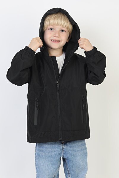 ASYAKİDS CLUB Boy's Hooded Pocket Lined Seasonal Raincoat