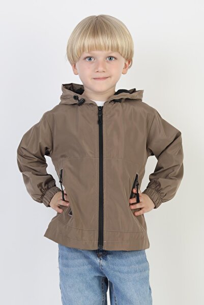 ASYAKİDS CLUB Boy's Hooded Pocket Lined Seasonal Raincoat