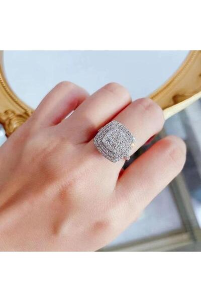 Pursehuit Inel argintiu, cu pietre de zirconiu, mărimea C1 - 8 (circumferința...