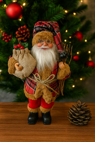 Eynes Aydınlatma تمثال سانتا كلوز بطول 30 سم، مع سترة صوفية، منتج زينة أنيق و...