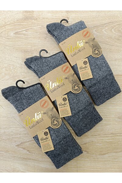 ÜNLÜ ÇORAP صوف رجالي خياطة مخفية 3 أزواج