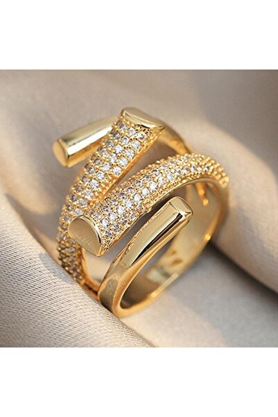 Pursehuit Inel auriu, cu pietre de zirconiu, Birna C29 - 6 (circumferință: 51...