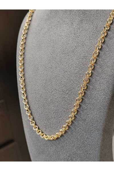 Berr Diamond 14 AYAR ALTIN YENİ MODEL İTALYAN YUVARLAK UZUN ZİNCİR KOLYE ( 60...
