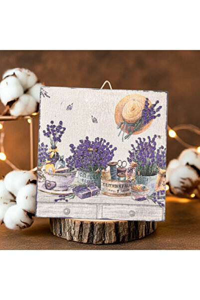 SELLGIFT Hand Painted Picture – Lavender Pot