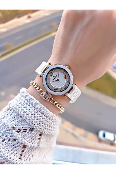 Daniel Klein Ceramic Cord Special Design 2 Years Warranty 3 Atm Women Wrist Watch+Bracelet Sr.14282.4