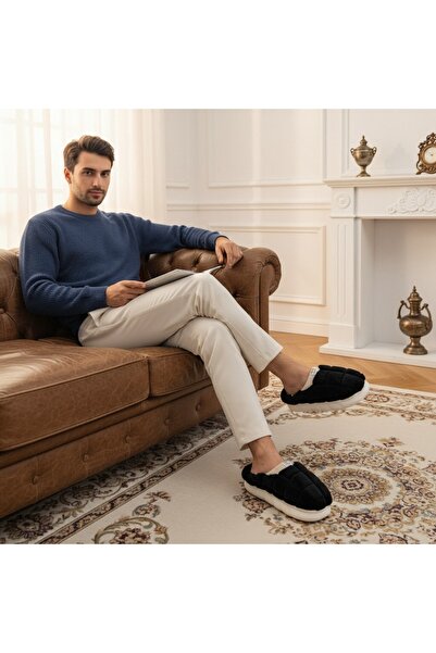 OEM Fluffy, warm and relaxing slippers for men, D308