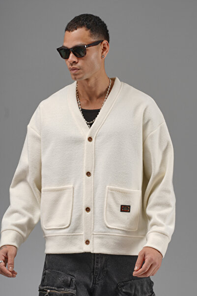 Butik Trend Biz Oversized Pattern Men's Cardigan