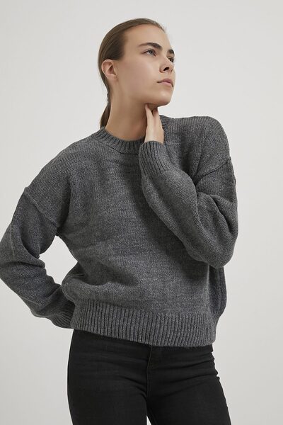 Arma Life Armalife 4898 Circular Neck Oversize Women's Knitwear Sweater