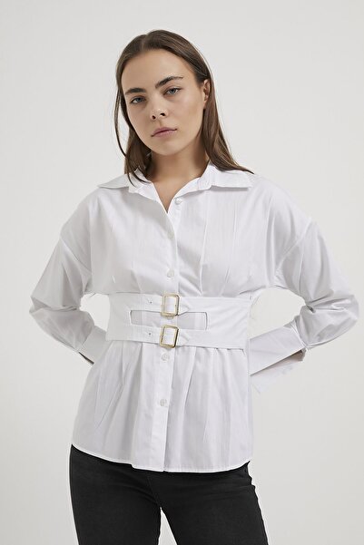 Arma Life Armalife 3820 belted waist corset detail premium women's shirt
