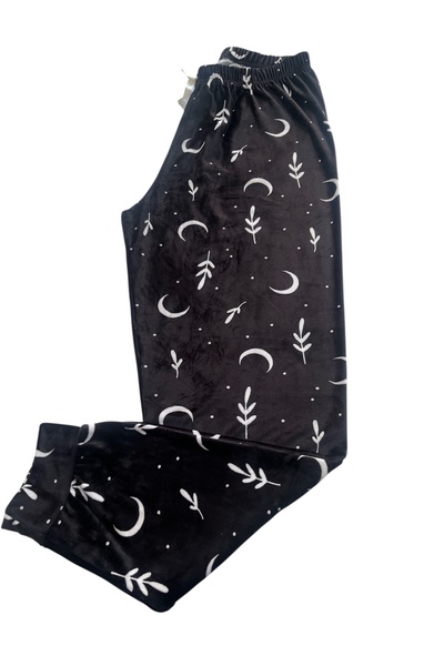 Pijamoni Πιτζάμα μεγάλου μεγέθους με βελούδινο σχέδιο και μανσέτες στα πόδια