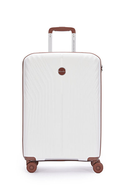 United Colors of Benetton Unisex Beyaz Trolley 60 Cm Valiz 14bnt8010-02-by