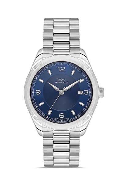 RMS Zeitmeister Rms.1.Ag2114.13 Steel Case with Calendar Steel Band 5 Atm Water Resistant Metallic Color E