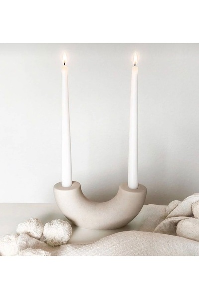 By Şirin Candle Şamdan Mumluk Bej