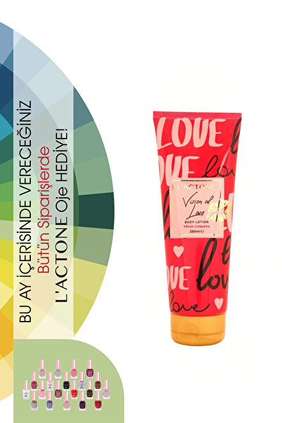 L'ACTONE Vision Of Love Vücut Losyonu 250 ml - 1 Adet Oje Hediyeli