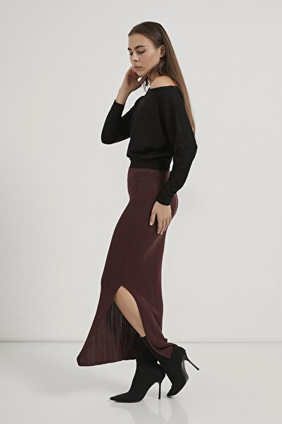 Arma Life Armalife 1506 low shoulder draped knit women's blouse