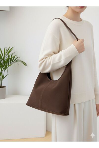 Madame Women's Shoulder Bag Soft Exterior Textured Quality Craftsmanship Lined Eyelet Suede Leather Handbag with Zipper