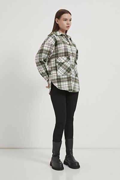 Arma Life Armalife 6671 Pocket Detail Plaid Thick Women's Shirt