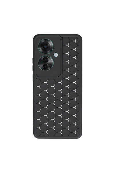 Mepura Newface oppo reno 11f case honeycomb silicone cover - black
