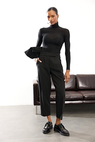 5in1Canpolat Black Agrafl Classic Trousers 1031