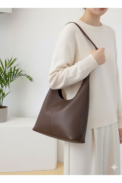 Madame Women's Shoulder Bag Soft Exterior Textured Quality Craftsmanship Lined Eyelet Suede Leather Handbag with Zipper