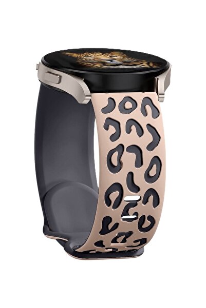 bbtech Huawei Watch Gt5 Gt4 Gt3 Gt2 Gt2E/Gt5 Pro Gt3 Pro Gt2 Pro (46mm) Leopard Pattern Silicone Band 22mm