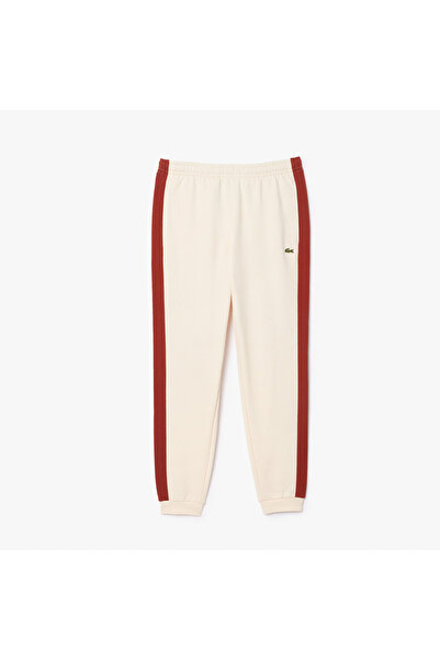 Lacoste Erkek Tapered Fit Renk Bloklu Krem Eşofman Altı