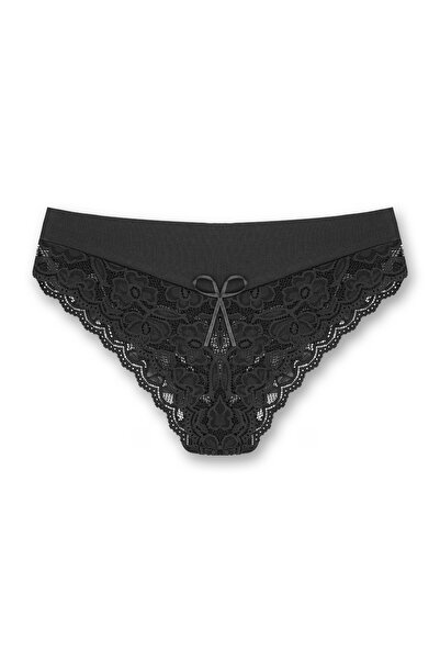 ZENA UNDERWEAR Chiloți din bumbac cu talie din dantelă pentru femei