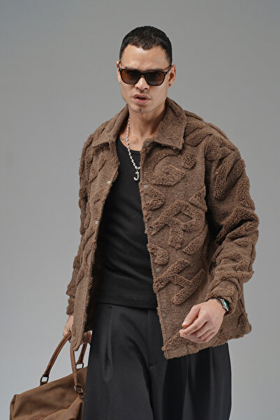 Butik Πουκάμισο με γιακά βελούδινο με μοτίβο γράμματος και κλείσιμο με κουμπιά