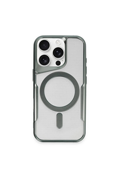 magicool غطاء حماية سيليكون ماج سيف لهاتف آيفون 16 برو - أخضر