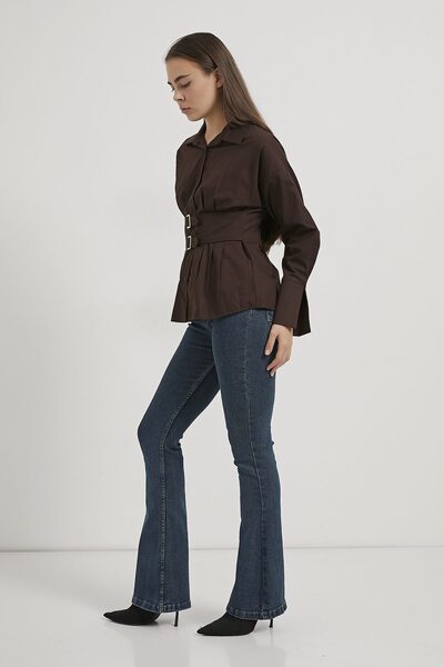 Arma Life Armalife 3820 belted waist corset detail premium women's shirt