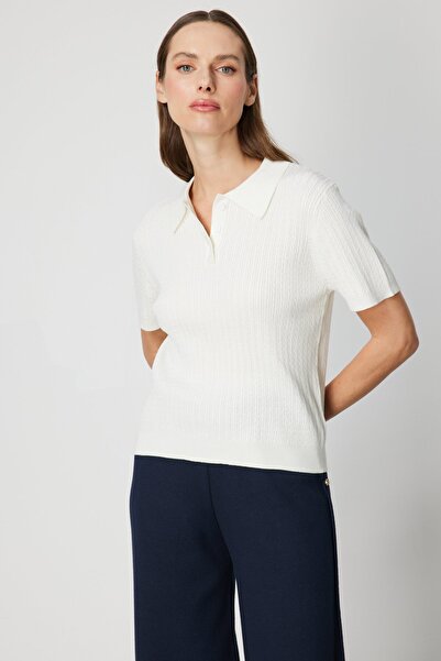 ON Braided Short Sleeve Knitwear Sweater