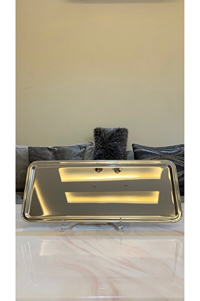 Palaces Single rectangular serving trays, 4 sizes, silver nickel