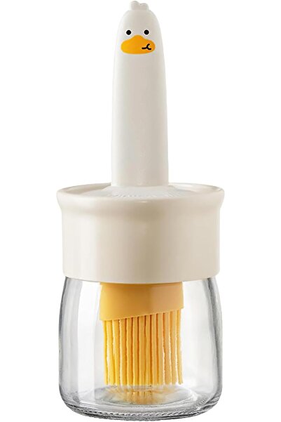 Generic 2 in 1 Oil Dispenser Bottle with Silicone Brush Glass Kitchen Cooking BBQ Heat Resistant