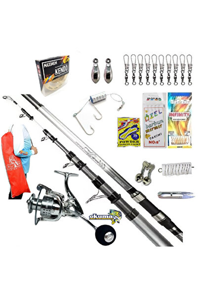 Oslo Okuma Wave Power 390cm 100-200gr 6000 Shark Profesyonel Kıyı Olta Takımı Seti