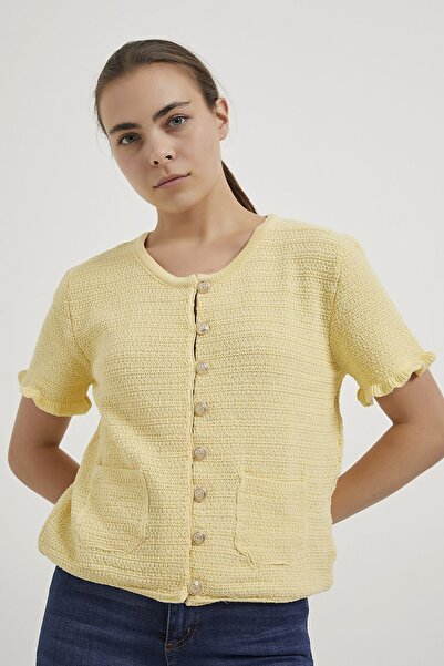 Arma Life Armalife 4919 Button Detail Short Sleeve Women's Cardigan