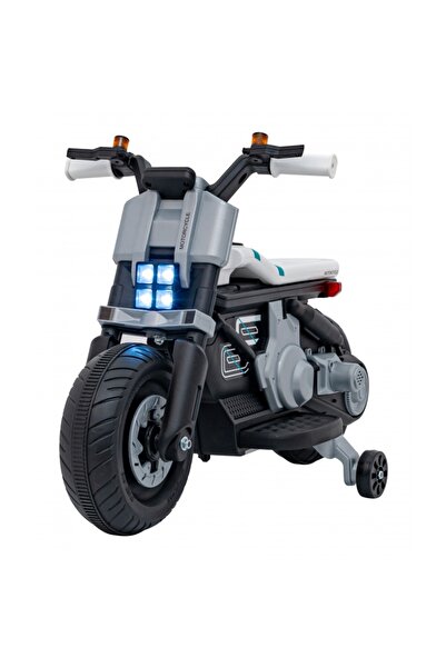 Ramiz Motocicletă electrică Future QLS-805, Roți din plastic + 2 roți de antrenament, 88x46x56 cm, 25W - Alb