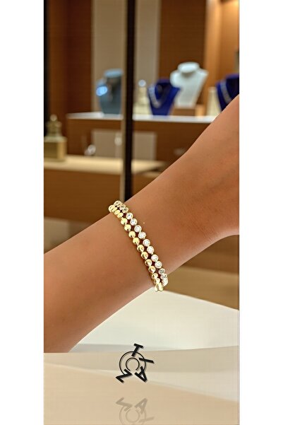 Butik XUping 14K Dorika ve Su yolu Çift görünümlü Bileklik