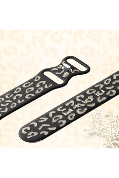 bbtech Huawei Watch Gt5 Gt4 Gt3 Gt2 Gt2E/Gt5 Pro Gt3 Pro Gt2 Pro (46mm) Leopard Pattern Silicone Band 22mm