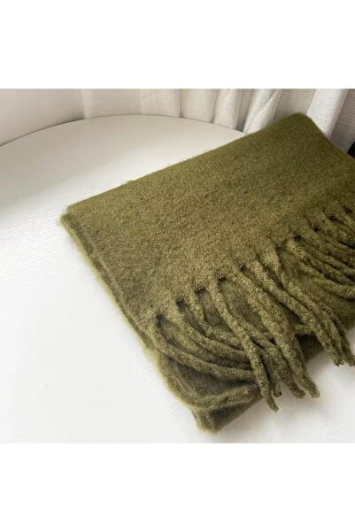 sf collection Women's Winter Soft Textured Tasseled Oversized Scarf