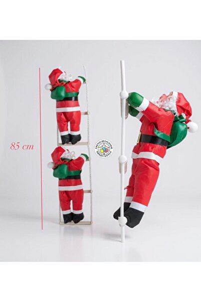 Partini Renklendir Merdiven Tırmanan Noel Baba 2'li Yılbaşı Süsü