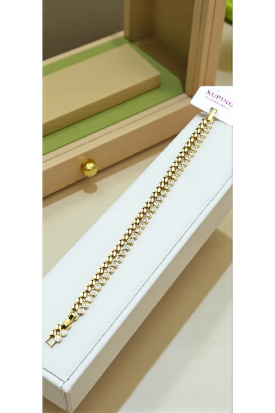 Butik XUping 14K Dorika ve Su yolu Çift görünümlü Bileklik